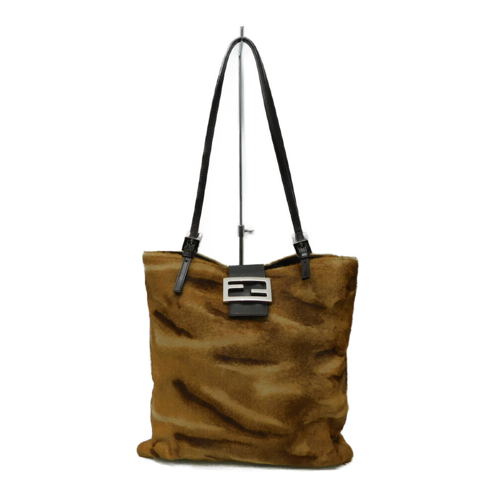FENDI tote bag brown pony leather fall winter